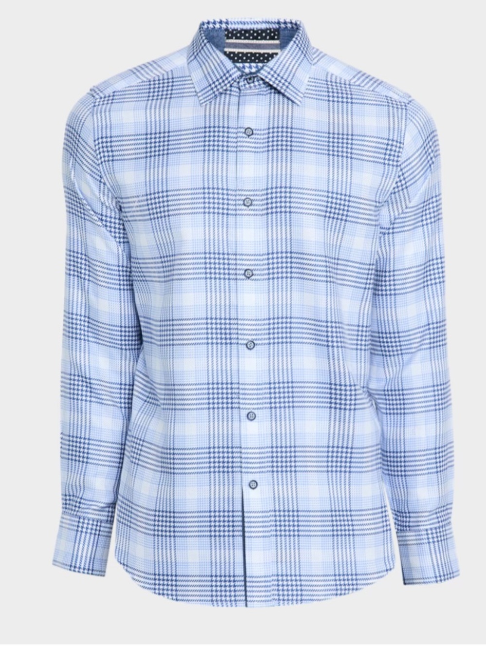Robert Graham Men's Delford Cotton Houndstooth Plaid Sport Shirt Polka Dot XL